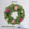 Summer Wreath for Front Door – 18" Artificial Floral Wreath with Green Leaves, Weatherproof Rustic Wreath for Farmhouse Home Decor